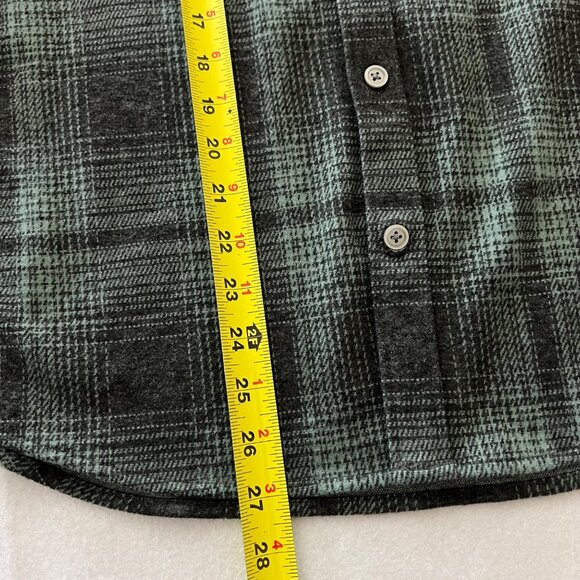 Express Men's Stretch Green Grey Plaid Button-Up Shirt Size XS Long Sleeve NWOT - Picture 10 of 10